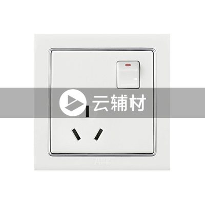 AN223 一位三极带开关插座 10A (白色)