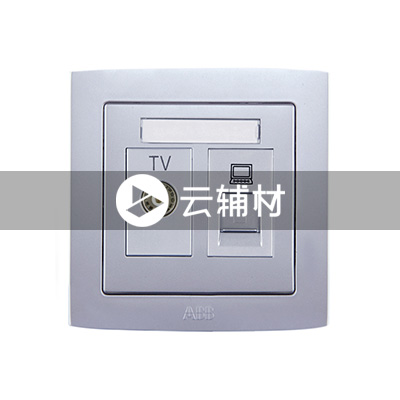 AS325-S二位电视/电脑插座（银色）