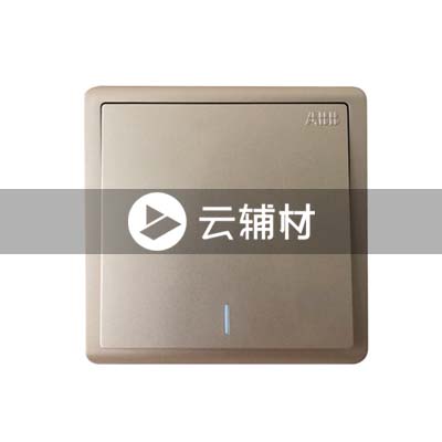 AQ101-CG一位单控带荧光开关 10AX，金色 