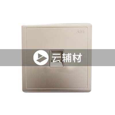 AQ321-CG一位四芯电话插座，金色