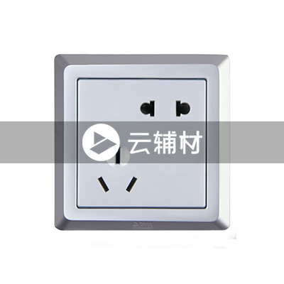 AE205-S 二位二、三极插座（银色） 10A