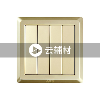 AE104-PG 四位单控开关（香槟金）