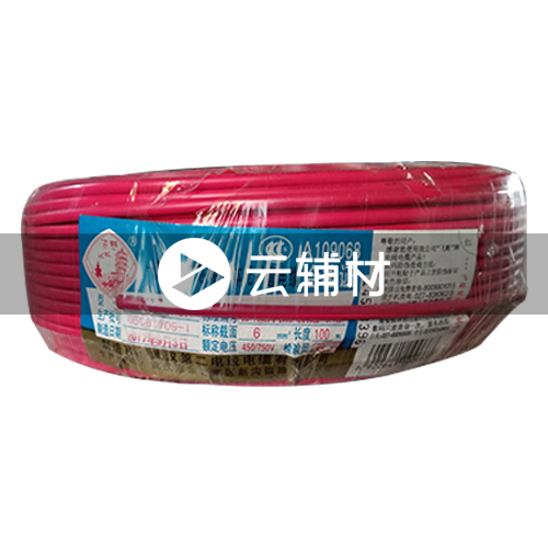 武汉二厂WDZC-BYJ6.0^电线 红 100米