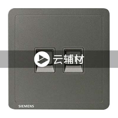 西门子致琦月银灰二位六类电脑插座CAT6