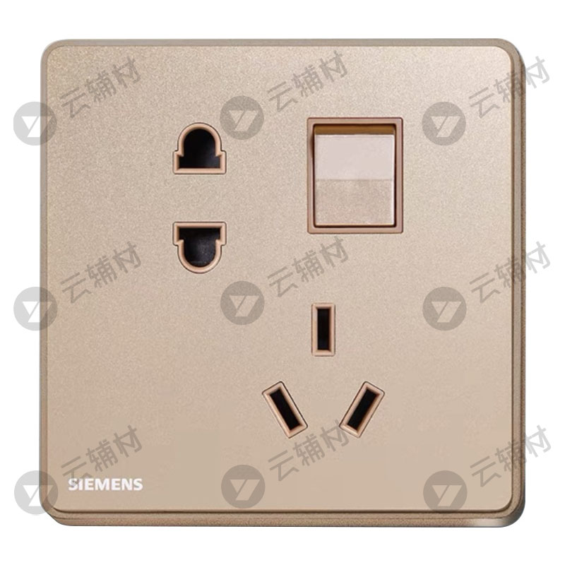 西门子睿致玫瑰金一开10A五孔