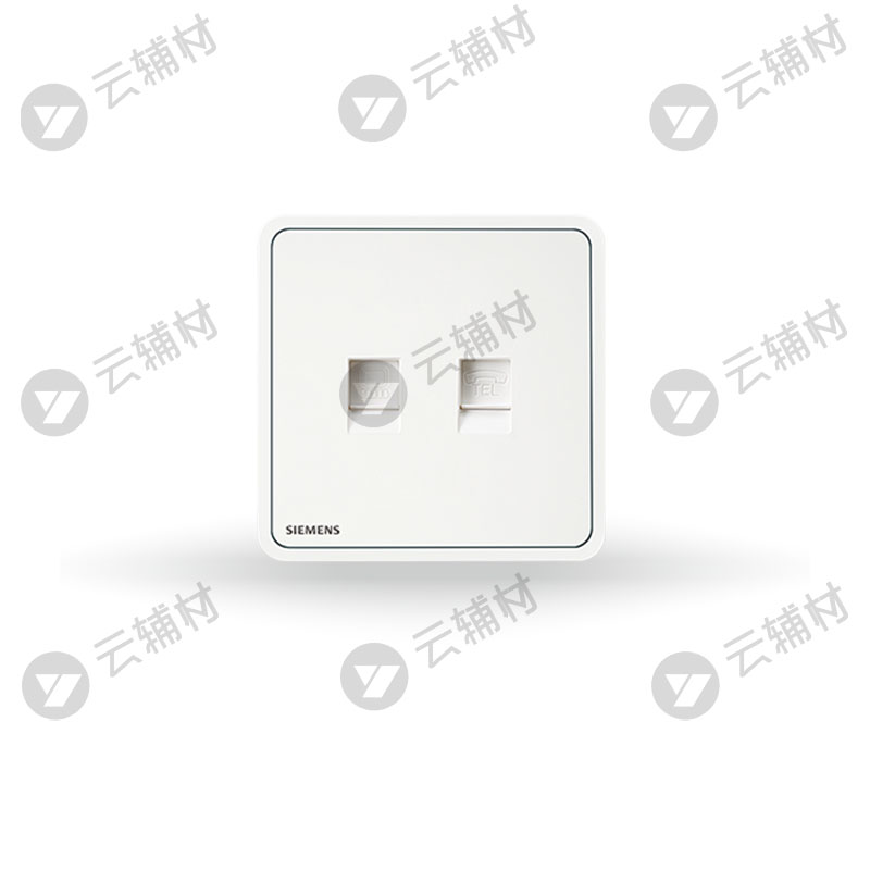 西门子睿绎辰曦白电话+电脑(6类)插座
