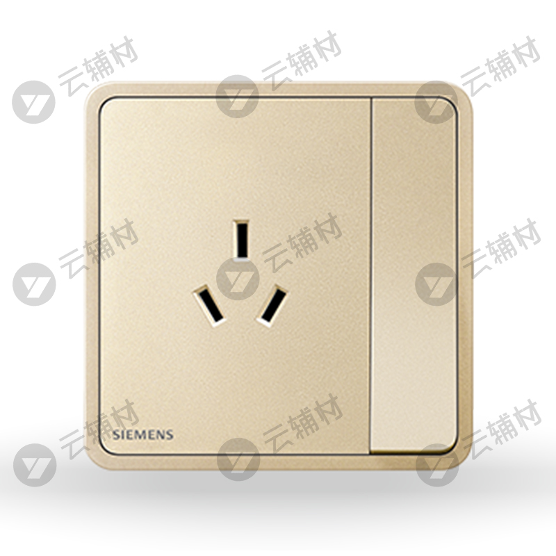 西门子睿绎星辉银16A三极带开关插座