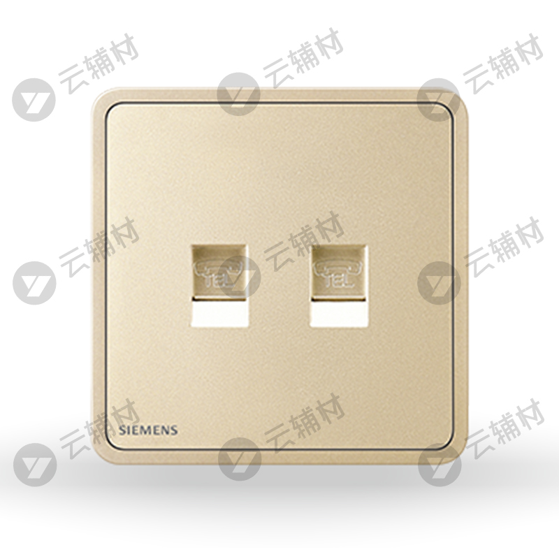 西门子睿绎日曜金二位电话插座