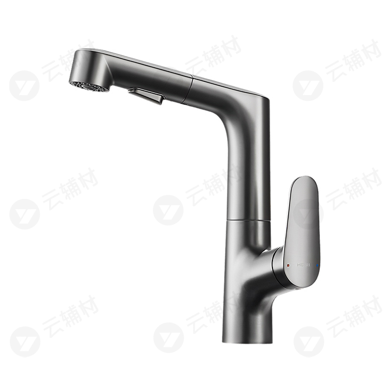 恒洁抽拉式厨房水槽龙头可旋转冷热龙头HMF905-412-SN